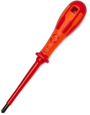 C.K Dextro VDE Modulo Electrical Screwdriver MOD1 x 80mm, PZ/SL Plusminus, Electricians Insulated Terminal MCB Screwdrivers, 10,000v, Precision Grip Tip, Fuse Board Screw Driver, Hand Tools T49145-1
