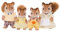 Sylvanian Families 4172 Walnut Squirrel Family, Multicolor