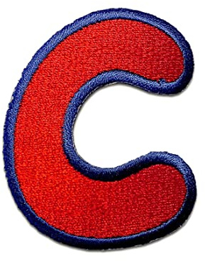 Catch the Patch Buchstabe C Rot Aufnäher zum Aufbügeln 6,2 x 4,9 cm Bügelbild für Kinder Erwachsene mit Vorname Initialen, Bügelpatch Buchstaben Alphabet