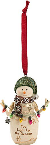Pavilion Gift Company You Light Up The Season-4 Inch Collectible Snowman Ornament, White