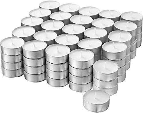 S&S-Shop 200 bougies chauffe-plat env. Durée de combustion 4 h | Blanc | Non parfumé | Ø 38 mm | Bougies chauffe-plat | Bougies