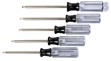 CRAFTSMAN Screwdriver Set, Torx, Acetate Handle, 5 Piece (CMHT65051)