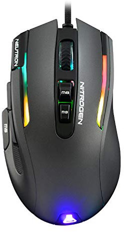 The G-Lab Kult Nitrogen Neutron Souris Gamer Filaire Haute Précision - Capteur Optique 7200 DPI, RGB, 9 Boutons Programmables, Ultra Légère, Idéale MOBA/FPS - Compatible PC/PS4/Xbox One - Noire