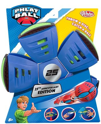 Wahu - PHLAT BALL Classic - Blu - Frisbee Volante Trasformabile in Pallone - Giochi da Giardino per Bambini dai 5 Anni - Palla Innovativa 15,7 cm - Frisbee 22,9 cm - 2+ Giocatori