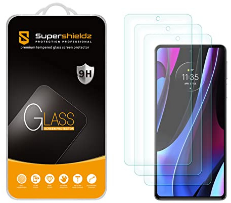Supershieldz (3 Pack) Designed for Motorola Edge+ / Plus (2022 Model Only) and Motorola Edge+ / Plus 5G UW Tempered Glass Screen Protector, Anti Scratch, Bubble Free