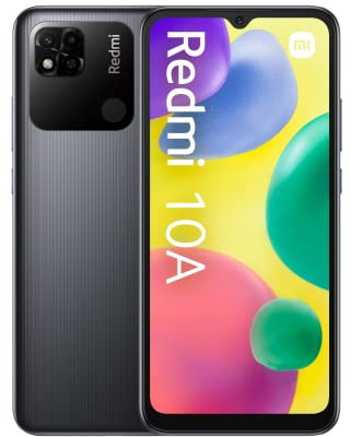 Xiaomi Redmi 10A Smartphone, 32Go, Écran immersif 6,53, Batterie Longue autonomie 5000mAh, Double caméra 13MP, Gris Graphite