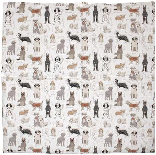 Leinsamenkissen 40x40cm 4-Kammer XXL Bio Stoff Liebe Hunde - Wärmekissen - Körnerkissen