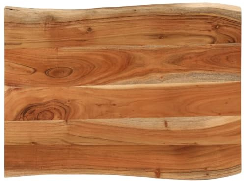 vidaXL Tischplatte 90x60x3,8 cm Rechteckig Massivholz Akazie Baumkante