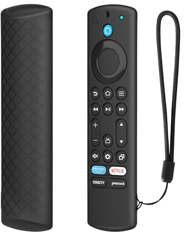 FTRONGRT Hülle Kompatibel mit 2023 Fire TV Stick 4K Max 2nd, Flexibles Silikon, Anti-Drop und Anti-Kollision, Fernbedienung Schutzhülle.Schwarz