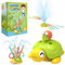 Fullware Wasserspielzeug Kinder, Kleinkind Outdoor Spielzeug, Gartenspielzeug 3-in-1 Drehende Wasserspritz-Schildkröte, Wasserspiel Garten Kinder Draußen Sommerspielzeug für 3 4 5 6 7 8 Jahre alte