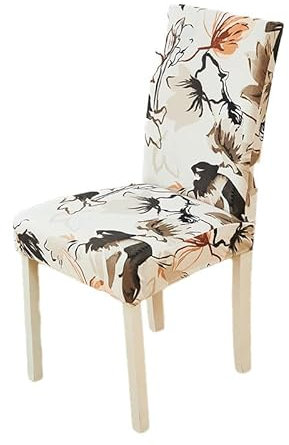 Stuhlhussen Vintage Blume Elastische Moderne Abnehmbar Waschbar,Universal Hohen Zurück Stuhlbezug Stuhlüberzug Esszimmerstühle Bezug,Abnehmbaren Stuhl Schutz 6Er Set