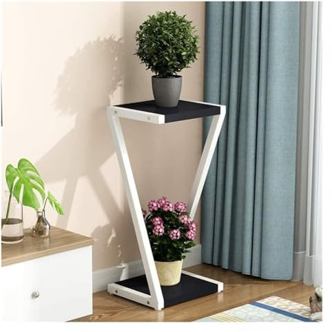 Estante de escalera de esquina, soporte for plantas de interior, soporte moderno de hierro forjado for plantas de esquina for decoración de sala de estar del hogar, estante creativo for flores de piso