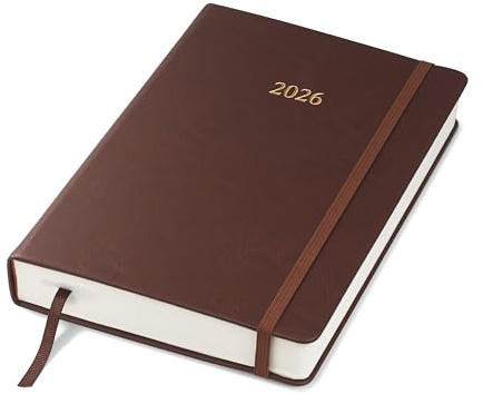 Wykeham's Executive 2026 Tagesbuch Journal – Eine Seite pro Tag – Mit deutschen Feiertagen – Mit Personalisierung erhältlich (Rosskastanie, A5)