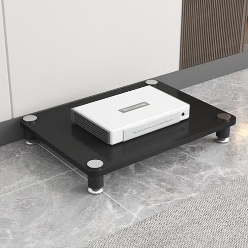 Mueble Equipo Hifi Soporte Para Tocadiscos De 4 3 2 1 Niveles, Armario Esquinero Para Equipos De Música, Para Sala De Estar, Estante De Almacenamiento De Audio Y Vídeo Para El Hogar(Black,1 Layer)