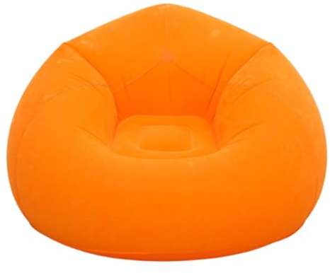 WGQR Air Sofa Lazy No Bean Bag Aufblasbarer Sessel Aufblasbares Sofa Waschbar Wohnzimmer Liegestuhl Schlafzimmer Sitzsack Superweich(Orange)