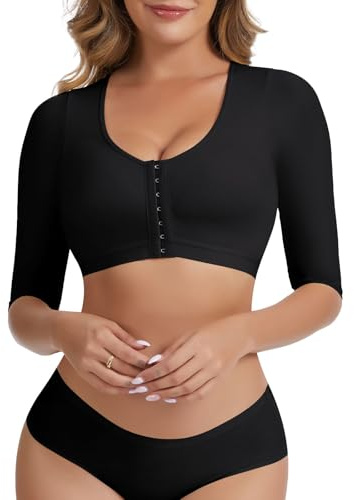 Joyshaper Mangas Comprimidas Brazo Femenino Blusa Tallada Mangas de Brazo Cuerpo Superior Comprime Espalda Apoya Hombro