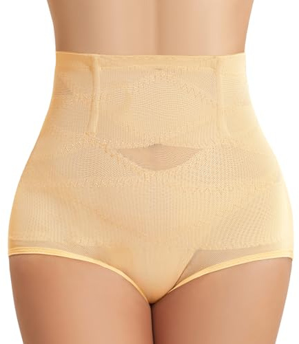 Tuopuda Culotte Gainante Femme Gaine Ventre Plat Amincissante Invisible Taille Haute Culottes Sculptantes Panty Gainant Minceur Shapewear Body Shaper, Beige, S