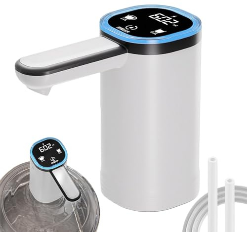 Keyubria Pompe À Distributeur d'eau - Pompe Rechargeable USB Automatique Portable Gadget de Cuisine, à Eau pour Camping | pour Maison Cuisine Pique-Nique Camping Tente Bureau Dortoir Comptoir