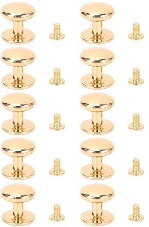 Rivetti a Fiore Rotondi, 10 Set Rivetti con Vite 18mm Zinc Alloy e Ferro - Fissaggi Resistenti per Maniglie, Borse, Abbigliamento e Accessori (Tempo atmosferico)