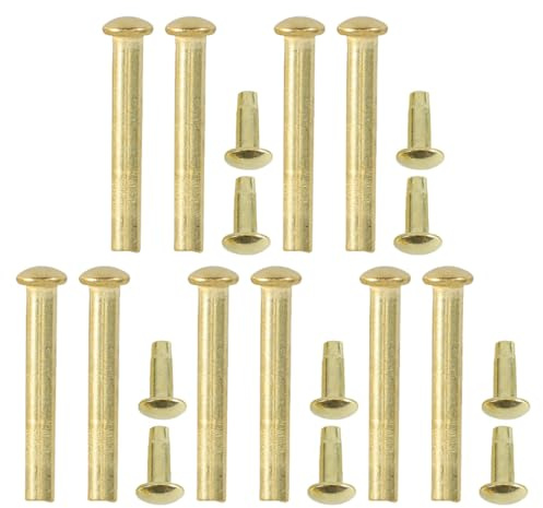 WOFASHPURET Kit 10 Set Rivetti in Acciaio Inox per Riparazione Ventagli Pieghevoli, Accessori Dado e Perni per Fissaggio Albero Ventilatore Portatile, Ricambi per Manutenzione Ventaglio