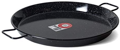 Garcima Paellera Valenciana Esmaltada 16 Personas/ 55 cm, Acciaio, Argento