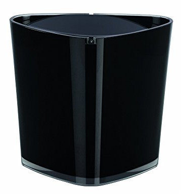 Spirella Kosmetikeimer 1 Liter Abfalleimer Schwingdeckeleimer Tischabfalleimer Trix Acryl Schwarz