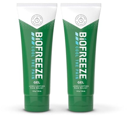 Biofreeze Gel, 118ml X 2, Cold Relief, Cooling Gel, Cold Therapy, Back Pain, Neck Pain, Muscle Pain Relief, Joint Pain, Long Lasting, Cools Pain, Muscles, Bones And Joints, Pain and Fever