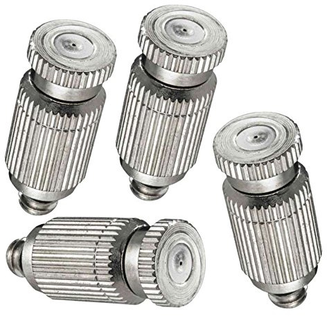 O'FRESH Set of 4 Anti-Drip Misting Nozzles - for O'Fresh Outdoor misting sytem - Stainless Steel - Ensures fine misting Without wetting