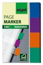 Sigel© Haftmarker Transparent, mint, orange, violett, trkis, 20x50 mm, 160 Streifen