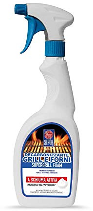 2 FLACONI DA 750 ml - SUPERGRILL FOAM - Detergente decarbonizzante per forni, grill, barbecue, piastre di cottura, filtri PROFESSIONALE