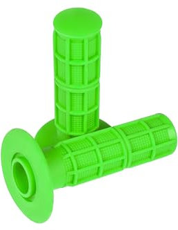 Ricambino Grips pour Guidon de Moto 1 Paire de Grips antidérapants universels en Caoutchouc pour Guidon Couleur - Vert Fluo