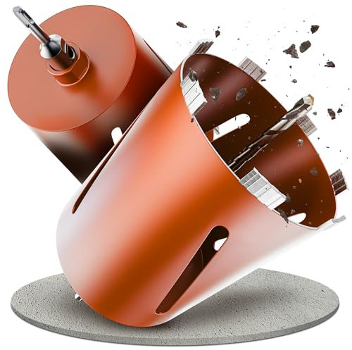 Weischer® - Diamantbohrkrone Kernbohrkrone mit SDS-Plus Aufnahme Ø 132 mm | 180 mm Nutztiefe | Dosenbohrer für Beton, Mauerwerk, Ziegel | M22-Gewinde | langlebig & präzise | Bohrkrone