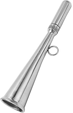 Marine-Bootshupe, Einzelnes Trompetenhorn aus Edelstahl und Nebelhorn, Laute Signalpfeife, Tragbares Nebelhorn für Boote, Schiffe, Segelboote, Yachten, Geländefahrzeuge, LKWs, SUVs, Wohnmobile,