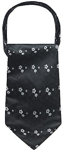 WANYING Herren Krawattenschal Ascotkrawatte Schal Cravat Ties Halstuch Classic Retro Schick für Gentleman - Geblümt Schwarz Weiß