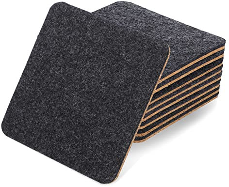 HEMOTON 8 Piezas Posavasos De Corcho De Fieltro Almohadillas De Horno Tapetes Cuadrados Posavasos De Cafe Portavasos Fieltro y Corcho Rusa Coche Posavasos De Té Oficina Sintió Escritorio