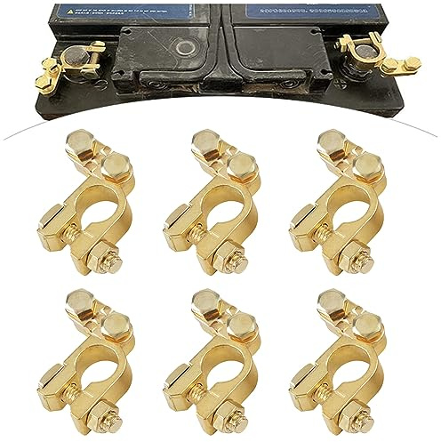 3 Paar Kupfer Batterie Polklemmen,Universal Steckverbinder für 12V/24V | Batterie Polklemmen,für 12V und 24V Batterien