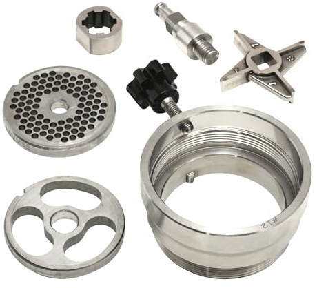 LEM Products #32 DualGrind Adapter, Stainless Steel Meat Grinder Attachment, Ideal for Professional Use