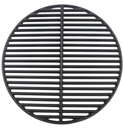 Plowo 18 3/16 Grill Grates for Large Big Green Egg, Cast Iron Grid Grates Replacement for Kamado Joe KJ23RH Classic I, KJ-23RHC Classic II, KJ23NRHCI Classic III, Vision Grill VGKSS-CC2, B-11N1A1-Y2A