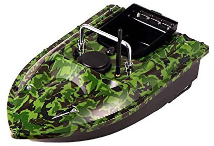 YyanLAK Barco Cebos Pesca, 500m Barco de cebo de pesca Color Camuflaje, Barco Pesca Barco Amortiguador Control remoto 1,5 KG, para Lagos o