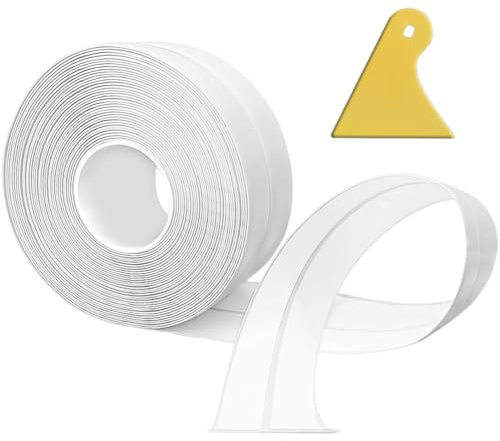 Weichsockelleiste Selbstklebend, 12M PVC küchenabschlussleiste 20x20mm, Sockelleiste Selbstklebende für Küche und Badezimmer 2x2 Weiß
