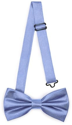 Laddheid barn pojkar fluga – förbunden, justerbart band, glänsande design, perfekt för bröllop, födelsedag, skolstart – hållbar och snygg storlek 10 cm x 5 cm BKS, blå, 10cm x 5cm