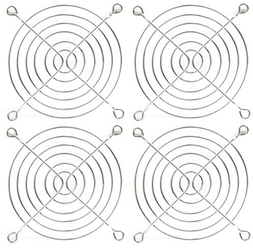 4 Pcs 12cm Ventilation Protectors, Durable Mesh Safety Covers for Cooling Fans, Metal Finger Guards with Secure Installation, Protective Shields for Home and Office Use