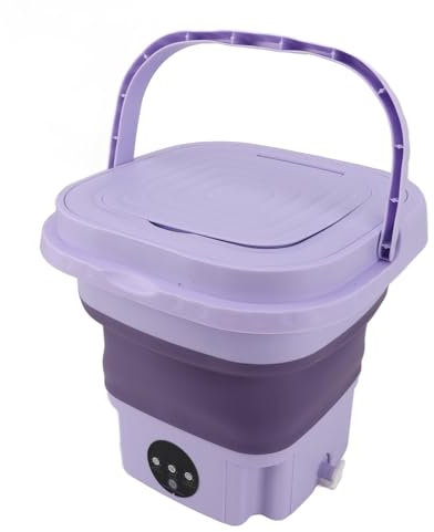 Bewinner Machine à Laver Portable, Mini Laveuse Haute capacité 11 L, Machine à Laver Pliable avec Tuyau de Drainage pour Appartement, Blanchisserie, Camping, Camping-Car, Voyage, (Prise