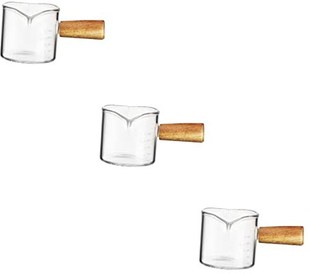Garneck 3St Kaffeetasse schrumpfen Milchglas Glas Behälter für Minikühlschrank küchenmaschiene kochgeschirr Trink Gläser Wasserkrug Milchkanne Sahnebehälter für flüssig