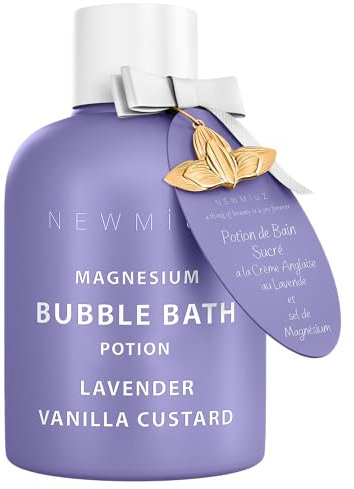 Magnesium Bubble Bath Lavender Vanilla - Luxury Long Lasting Bubble Foaming Bath For Sore Muscles - Epsom Salt Moisturizing Relaxing Stress Relief - Spa Self Care Spa Gift for Women Birthday Christmas