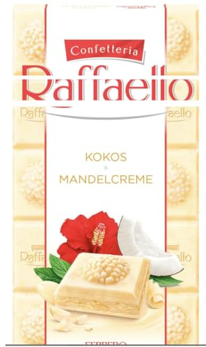 Tablette chocolatée Allemagne Lait Coco 90g - Délicieuse tablette de chocolat allemand alliant les saveurs exotiques de la noix de coco et la douceur du lait - Compatible avec Raffaello Tafel
