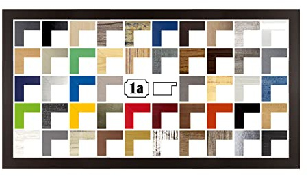 Colorello Bilderrahmen Posterrahmen Puzzlerahmen 40x100 cm Braun Dunkelbraun 100x40 cm mit weisser Rückwand und klarem Acrylglas