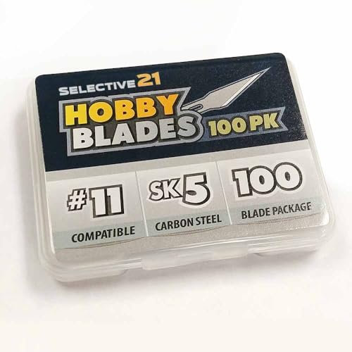 #11 Hobby Blades - Precision Cut SK5 Carbon Steel for Art and Craft - 100 Pack