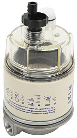 Kraftstoff-Wasserabscheider 30 GPH R12T 10 Mikron Filterleistung Elektrostatische Pulverbeschichtung für Schnellboot 30Gph R12T 10 Mikron