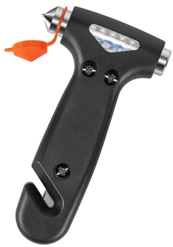 Nothammer für Kaputte Fenster Feuerleiter-Werkzeug Auto-Sicherheitshammer 13.5 * 7.5 * 2.5 cm Geeignet für Sichere Flucht in Notfällen (Schwarz)